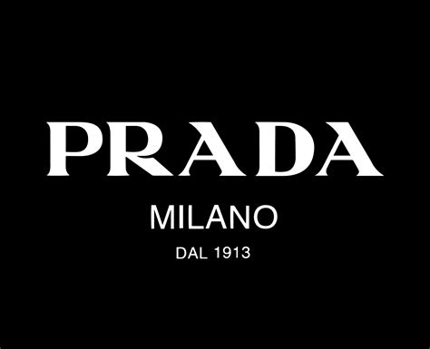 black and white prada sign|Prada logo identification.